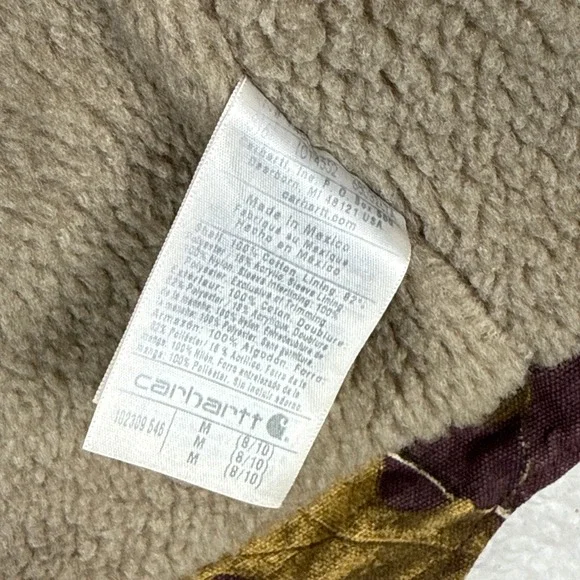 Carhartt Sierra Jacket Sherpa Womens Medium 102309 546 RealTree Camo Purple NWT - Picture 4 of 16